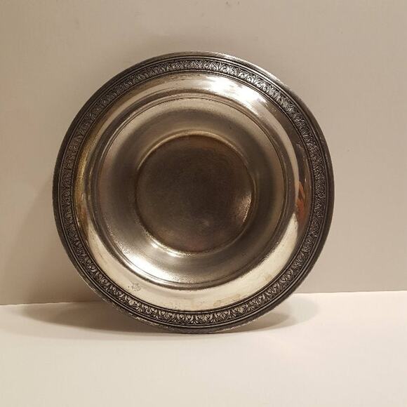 Vintage Ornate Poole Silver Company Bowl Plate 9 ½” diameter - Picture 1 of 8